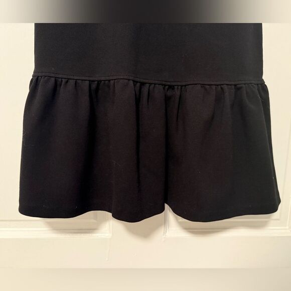 Juicy‎ Couture Drop Waist Round Neck Flirty Ruffle Ponte Dress Black Extra Small - Picture 7 of 11